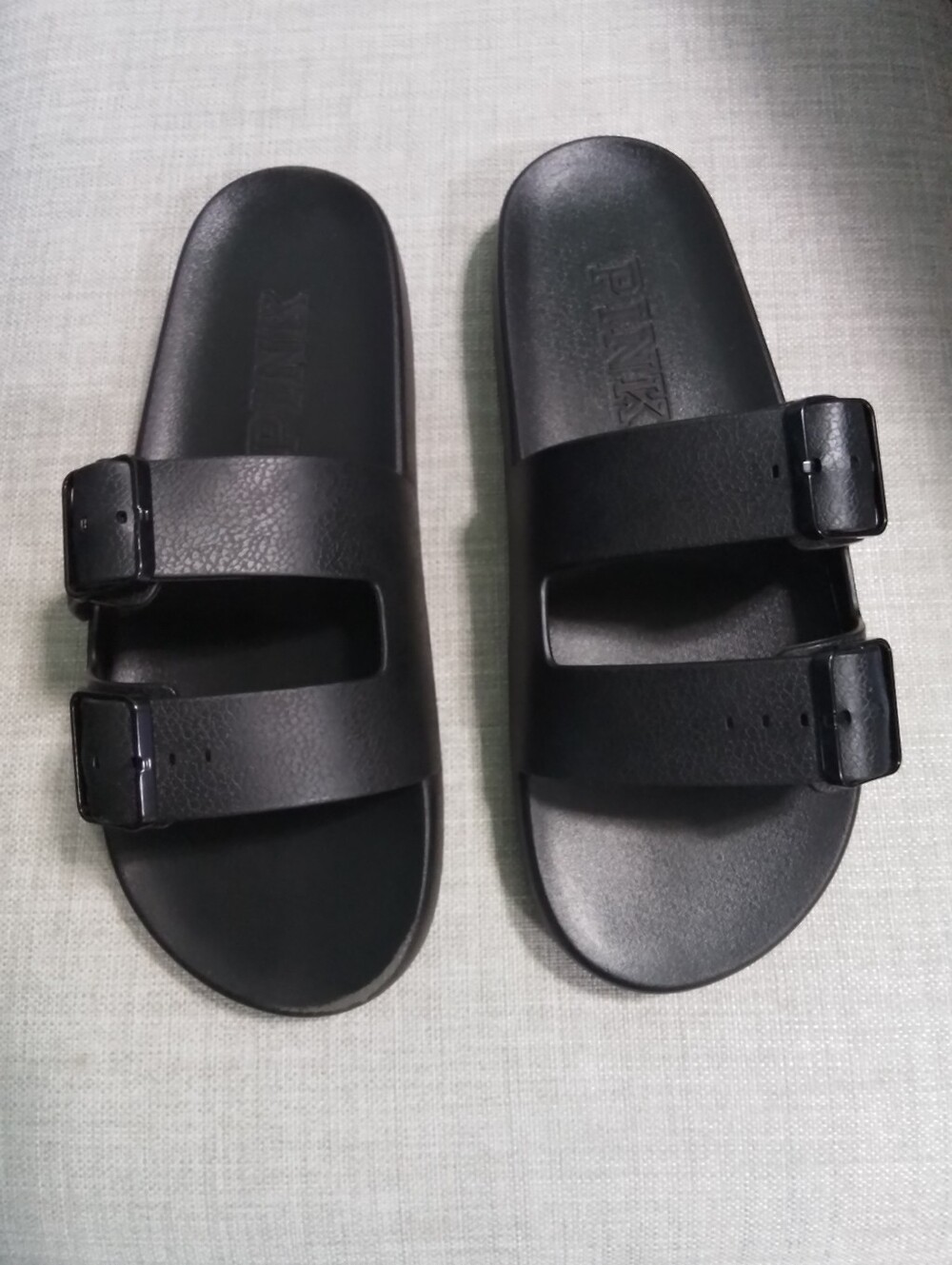 Pink Victorias Secret Double Strap Adjustable Slides